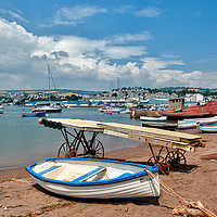 Buy canvas prints of The Old Boat Launch at Teignmouth Back Beach  by Rosie Spooner