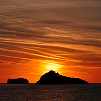 Buy canvas prints of Thatcher Rock and The Orestone at sunrise  by Rosie Spooner