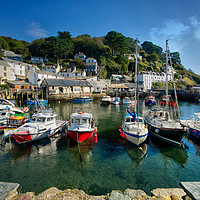 Buy canvas prints of Polperro Harbour in South East Cornwall by Rosie Spooner