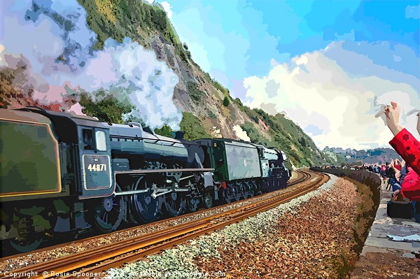Waving to the Flying Scotsman Steam Train  Picture Board by Rosie Spooner