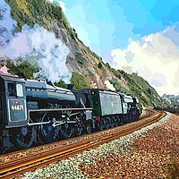 Buy canvas prints of Waving to the Flying Scotsman Steam Train  by Rosie Spooner