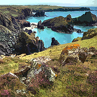 Buy canvas prints of Kynance Cove near The Lizard in Cornwall by Rosie Spooner
