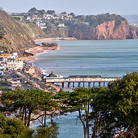 Buy canvas prints of View of Teignmouth and The Parson and Clerk Rocks  by Rosie Spooner