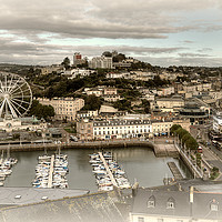 Buy canvas prints of Looking down on Torquay Harbour and Town by Rosie Spooner