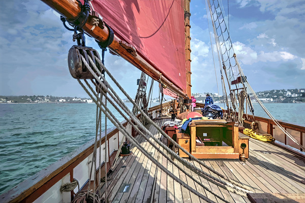 Pilgrim Heritage Sailing Trawler Picture Board by Rosie Spooner