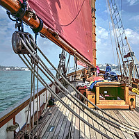 Buy canvas prints of Pilgrim Heritage Sailing Trawler by Rosie Spooner