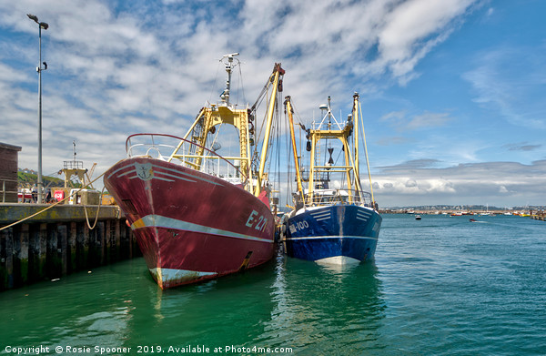 Fishing Trawlers at Brixham Picture Board by Rosie Spooner