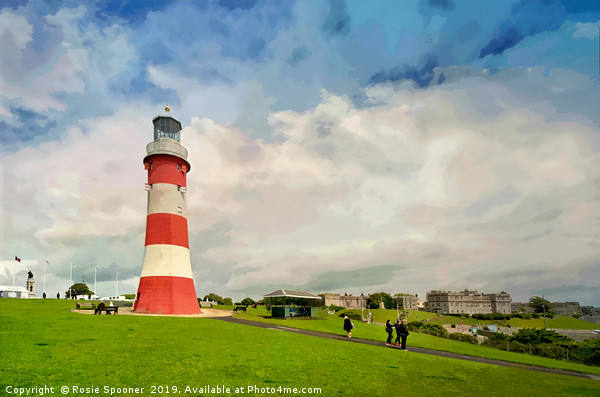 Smeaton's Tower on Plymouth Hoe in Devon. Picture Board by Rosie Spooner