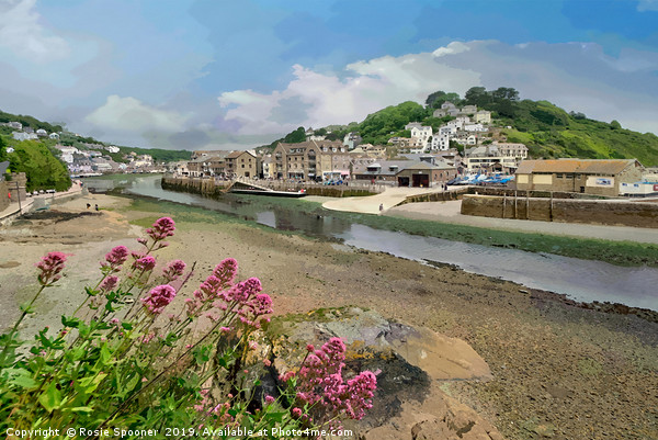 Very low tide on the River Looe in Cornwall Picture Board by Rosie Spooner