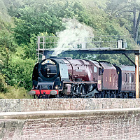 Buy canvas prints of The Royal Duchy Steam Train at Teignmouth Devon by Rosie Spooner