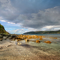Buy canvas prints of View from Looe island Beach in Cornwall by Rosie Spooner