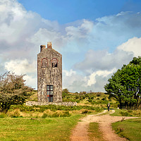 Buy canvas prints of Houseman's Engine House at Minions Bodmin Moor by Rosie Spooner