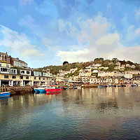 Buy canvas prints of Early morning on The River Looe in Cornwall by Rosie Spooner