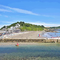 Buy canvas prints of Summer's Day at Looe in South East Cornwall by Rosie Spooner