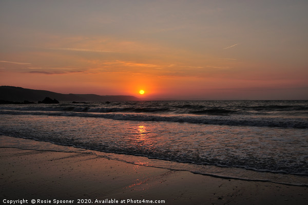 Sunrise on Looe Beach Picture Board by Rosie Spooner