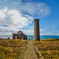 Buy canvas prints of Ruins at Wheal Coates Mine in North Cornwall  by Rosie Spooner