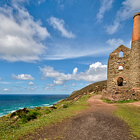Buy canvas prints of Towanroath Engine House in North Cornwall by Rosie Spooner