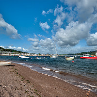 Buy canvas prints of Teignmouth Back Beach on the River Teign by Rosie Spooner