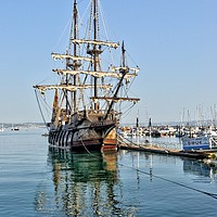 Buy canvas prints of Pirate Ship El Galeon at Brixham by Rosie Spooner