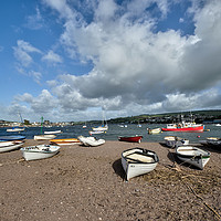 Buy canvas prints of Teignmouth Back Beach on The River Teign in Devon by Rosie Spooner