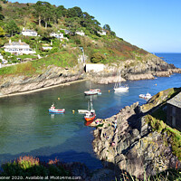 Buy canvas prints of Polperro Outer Harbour and The Net Loft  by Rosie Spooner
