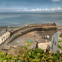 Buy canvas prints of Looking Down on Clovelly  by Rosie Spooner