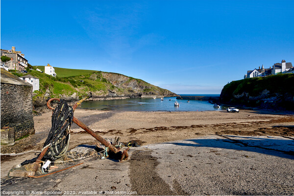 Anchor on the slipway at Port Isaac Picture Board by Rosie Spooner