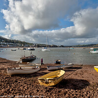 Buy canvas prints of Teignmouth Back Beach Devon by Rosie Spooner