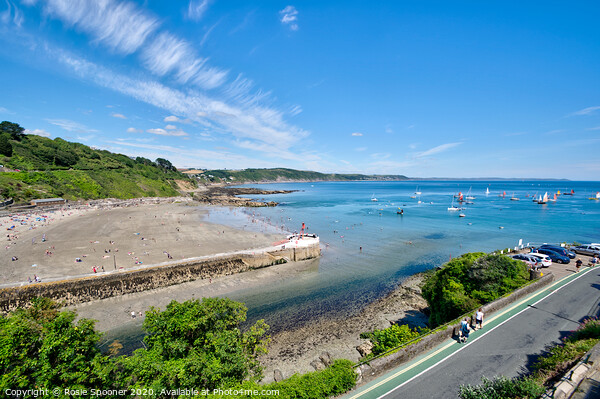 Banjo pier and beach at Looe in Cornwall Picture Board by Rosie Spooner