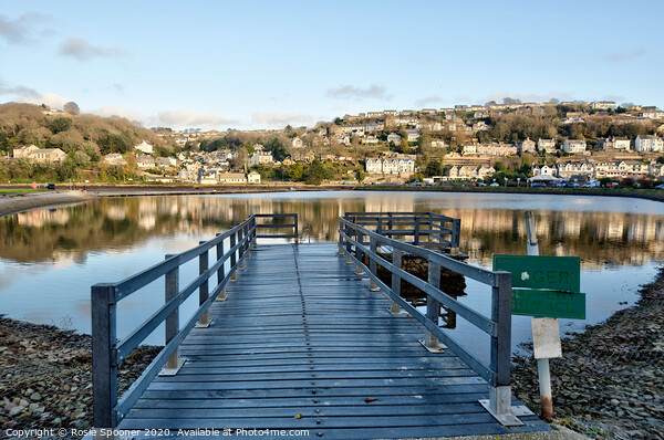 Reflections at the Mill Pool in Looe Cornwall  Picture Board by Rosie Spooner