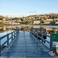 Buy canvas prints of Reflections at the Mill Pool in Looe Cornwall  by Rosie Spooner