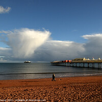 Buy canvas prints of Clouds at Paignton Pier by Rosie Spooner