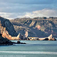 Buy canvas prints of Long Quarry Point at Ansteys Cove in Torquay by Rosie Spooner