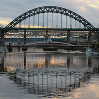 Buy canvas prints of Tyne Bridge Sunset by Chris Chambers