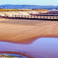 Buy canvas prints of The Sea Wall Dawlish Warren by Peter F Hunt