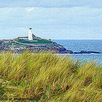 Buy canvas prints of Godrevy Lighthouse From The Dunes by Peter F Hunt