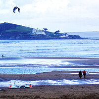 Buy canvas prints of A Winters Day At Bantham Sands by Peter F Hunt