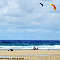 Buy canvas prints of Land Kites And Dog Walkers by Peter F Hunt