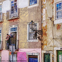 Buy canvas prints of Lisbon The Guitar Player by Peter F Hunt