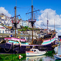 Buy canvas prints of Brixham The Golden Hind by Peter F Hunt