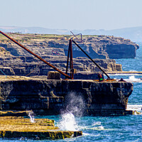 Buy canvas prints of Portland Bill Red Crane by Peter F Hunt