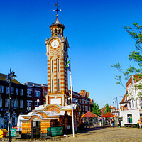 Buy canvas prints of The Clock Tower Epsom by Peter F Hunt
