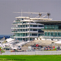 Buy canvas prints of Epsom Racecourse Grandstand  by Peter F Hunt