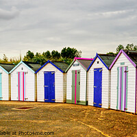 Buy canvas prints of Beach Huts At Goodrington Sands by Peter F Hunt