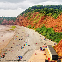 Buy canvas prints of The Red Cliffs Of Sidmouth  by Peter F Hunt
