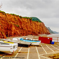 Buy canvas prints of Jurassic Coast Red Cliffs  by Peter F Hunt