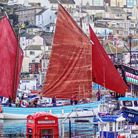 Buy canvas prints of IRIS Sailing Into Brixham  by Peter F Hunt