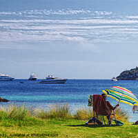 Buy canvas prints of Relaxing At Palma Nova Mallorca  by Peter F Hunt