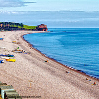 Buy canvas prints of Budleigh Salterton Beach East Devon by Peter F Hunt