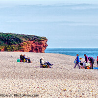 Buy canvas prints of Relaxing At Budleigh Salterton by Peter F Hunt